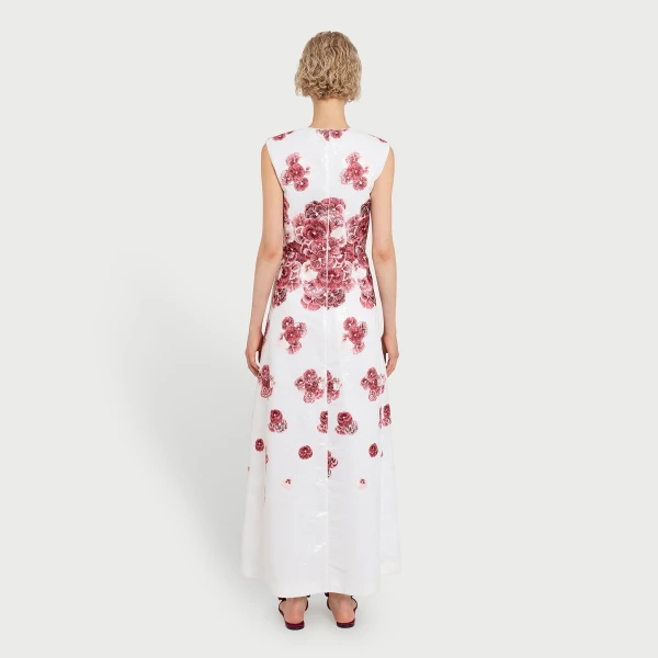 Giambattista Valli Midi Ruby Pansies Sequin Dress - Giambattista Valli Dresses - Romantic Couture - Shop at Luxury Shoes 