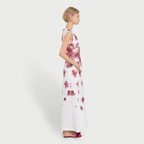 Giambattista Valli Midi Ruby Pansies Sequin Dress - Giambattista Valli Dresses - Romantic Couture - Shop at Luxury Shoes 