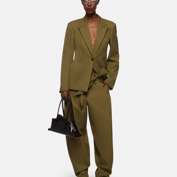 The Attico Military Green Long Pant, view 2
