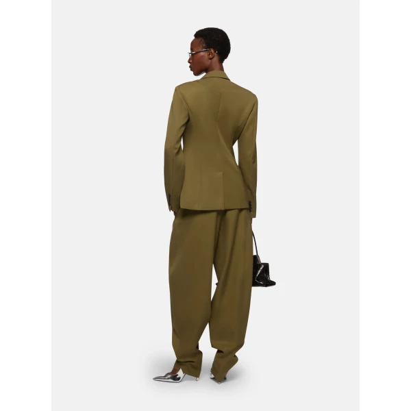 The Attico Military Green Long Pant - The Attico Pants - Designed by Gilda Ambrosio & Giorgia Tordini - Shop at Luxury Shoes 