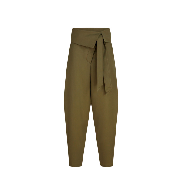 The Attico Military Green Long Pant - The Attico Pants - Designed by Gilda Ambrosio & Giorgia Tordini - Shop at Luxury Shoes 
