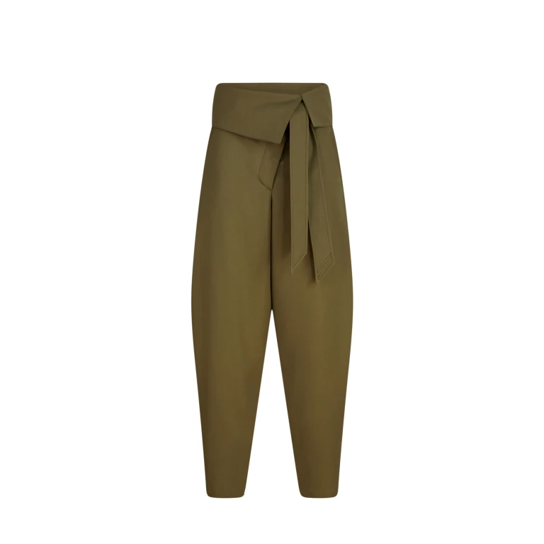 The Attico Military Green Long Pant - The Attico Pants - Designed by Gilda Ambrosio & Giorgia Tordini - Shop at Luxury Shoes 