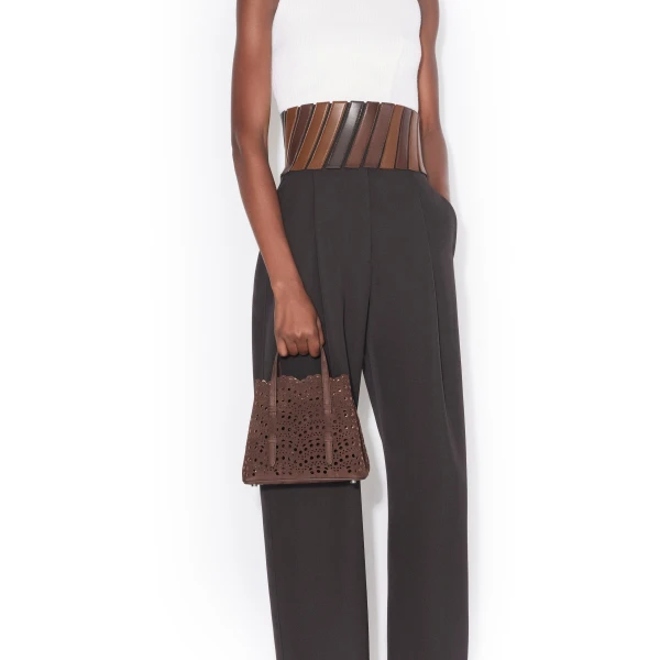 Alaïa Mina 20 In Nubuck - Alaia Bags - Laser Cut Luxury - Shop at Luxury Shoes 