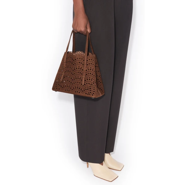 Alaïa Mina 25 In Nubuck - Alaia Bags - Laser Cut Luxury - Shop at Luxury Shoes 