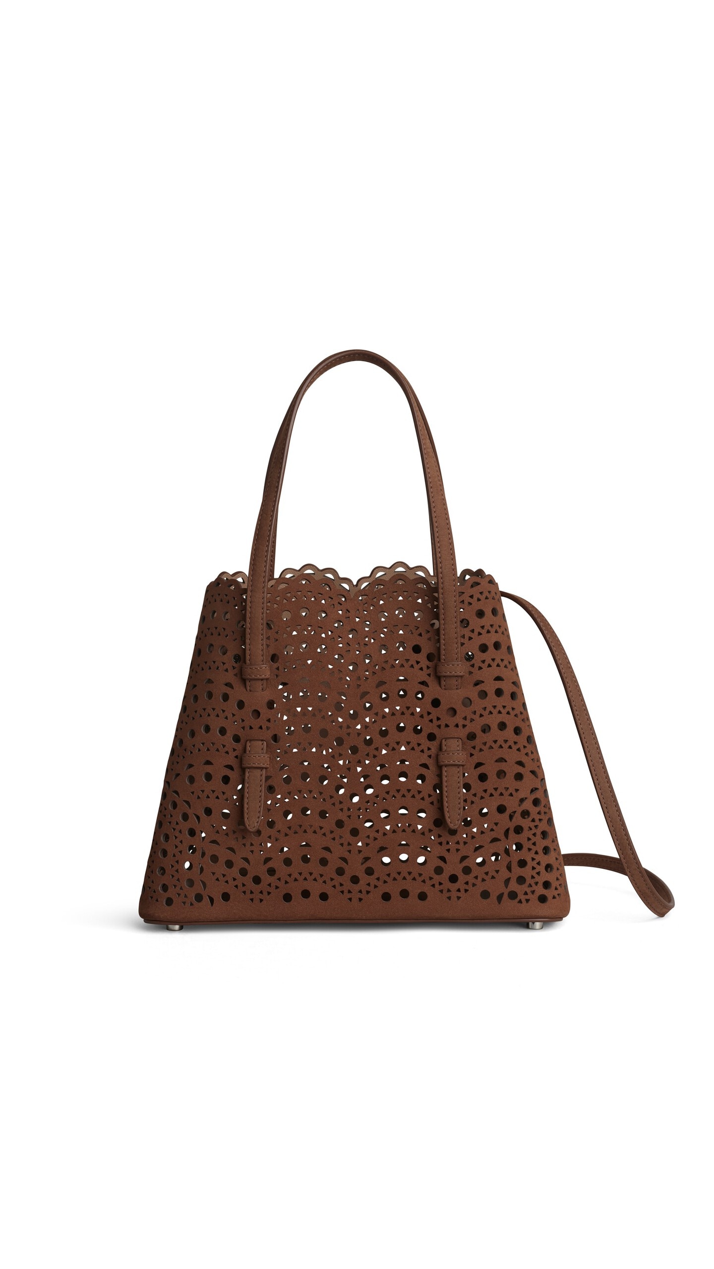 Alaïa Mina 25 In Nubuck - Alaia Bags - Laser Cut Luxury - Shop at Luxury Shoes 