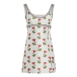 Giambattista Valli Mini Blue Floral Jacquard Dress - Giambattista Valli Dresses - Romantic Couture - Shop at Luxury Shoes 