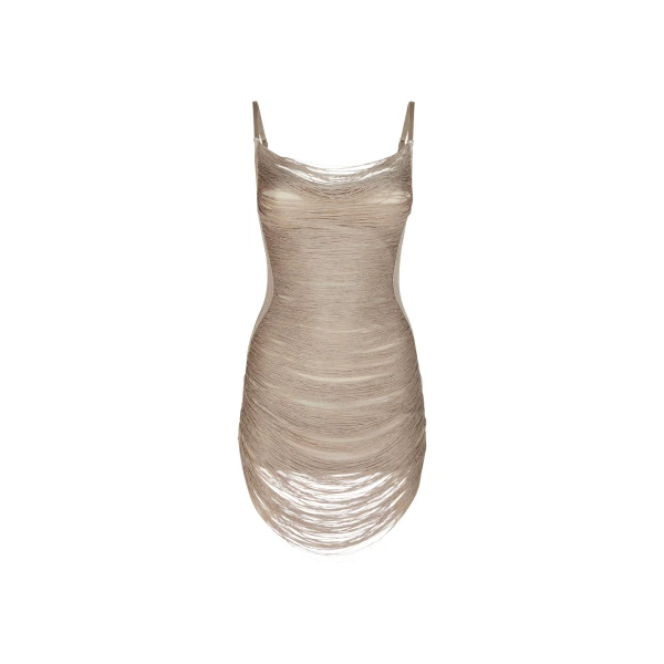 The Attico Mini Dress Silver - The Attico Dresses - Designed by Gilda Ambrosio & Giorgia Tordini - Shop at Luxury Shoes 