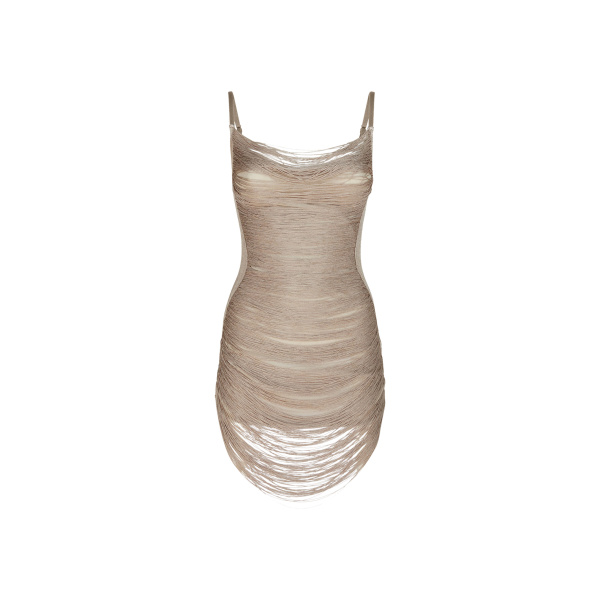 The Attico Mini Dress Silver - The Attico Dresses - Designed by Gilda Ambrosio & Giorgia Tordini - Shop at Luxury Shoes 