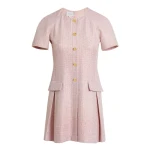 Giambattista Valli Mini Pink Iridescent Tweed Dress - Giambattista Valli Dresses - Romantic Couture - Shop at Luxury Shoes 