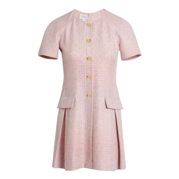 Giambattista Valli Mini Pink Iridescent Tweed Dress - Giambattista Valli Dresses - Romantic Couture - Shop at Luxury Shoes 