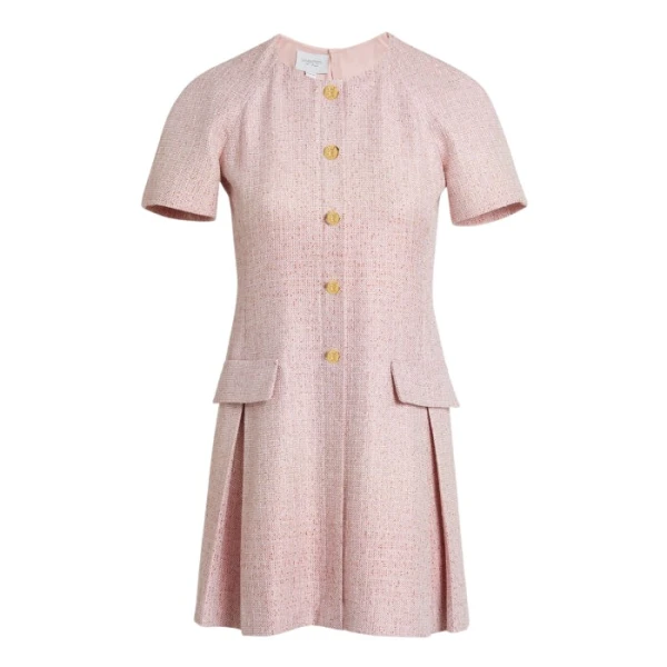 Giambattista Valli Mini Pink Iridescent Tweed Dress - Giambattista Valli Dresses - Romantic Couture - Shop at Luxury Shoes 
