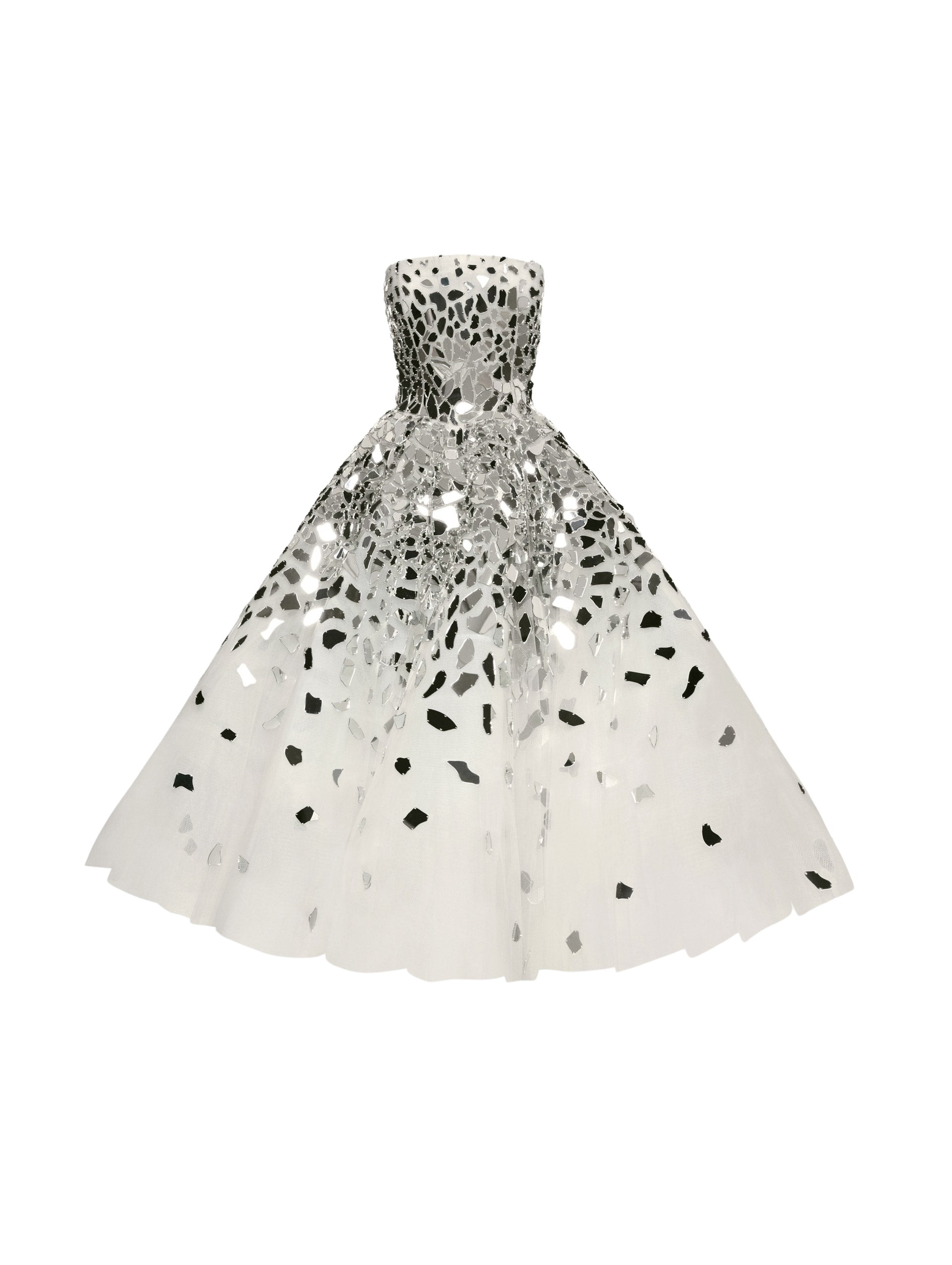 Oscar de la Renta Mirrored Mosaic Cocktail Dress - Oscar de la Renta Dresses - American Couture - Shop at Luxury Shoes 