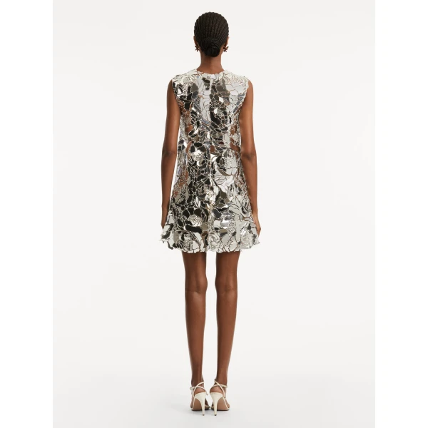Oscar de la Renta Mirrored Mosaic Shift Dress - Oscar de la Renta Dresses - American Couture - Shop at Luxury Shoes 