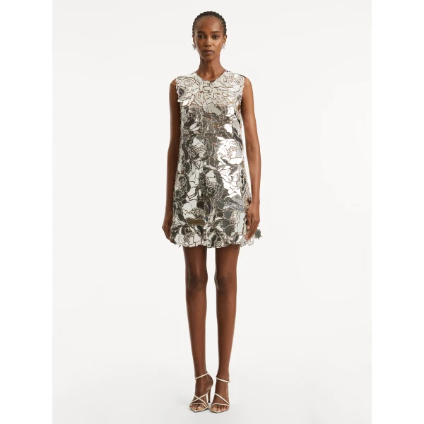 Oscar de la Renta Mirrored Mosaic Shift Dress - Oscar de la Renta Dresses - American Couture - Shop at Luxury Shoes 