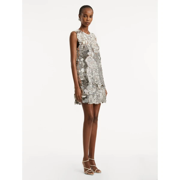 Oscar de la Renta Mirrored Mosaic Shift Dress - Oscar de la Renta Dresses - American Couture - Shop at Luxury Shoes 