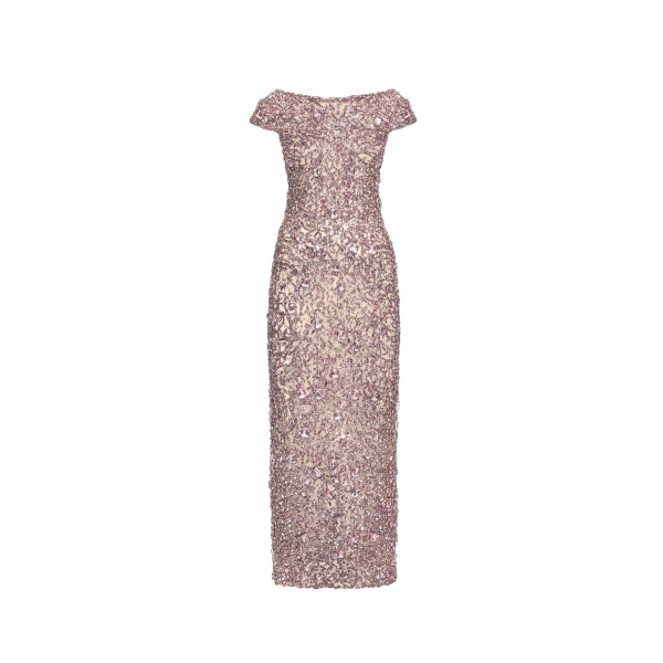Oscar de la Renta Mosaic Crystal Embroidered Gown - Oscar de la Renta Dresses - American Couture - Shop at Luxury Shoes 