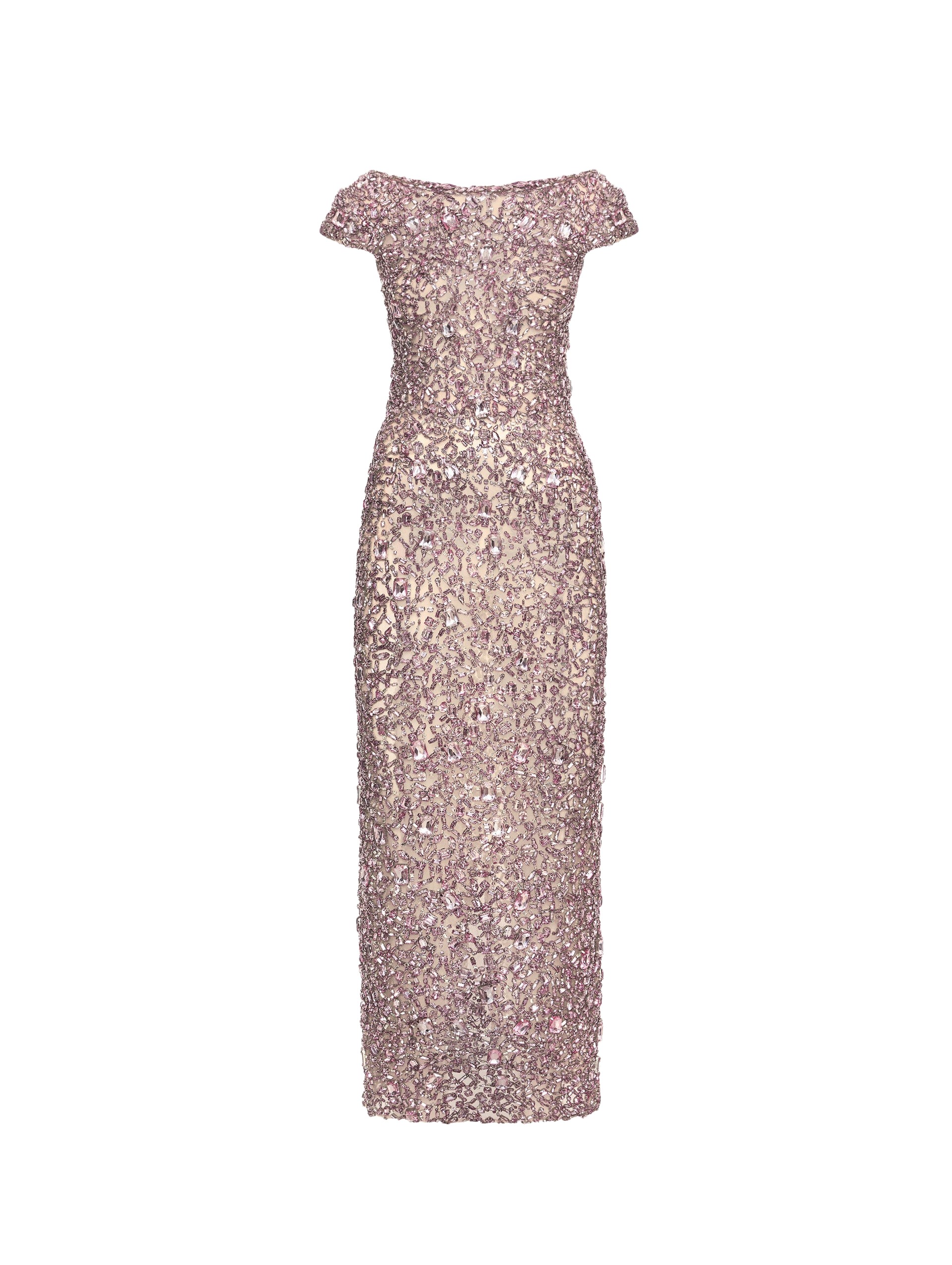 Oscar de la Renta Mosaic Crystal Embroidered Gown - Oscar de la Renta Dresses - American Couture - Shop at Luxury Shoes 