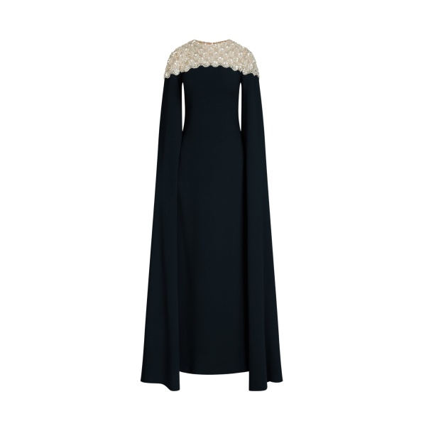 Oscar de la Renta Mother of Pearl Embroidered Caftan - Oscar de la Renta Dresses - American Couture - Shop at Luxury Shoes 