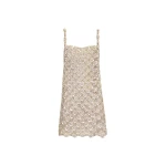 Oscar de la Renta Mother of Pearl Embroidered Shift Dress - Oscar de la Renta Dresses - American Couture - Shop at Luxury Shoes 