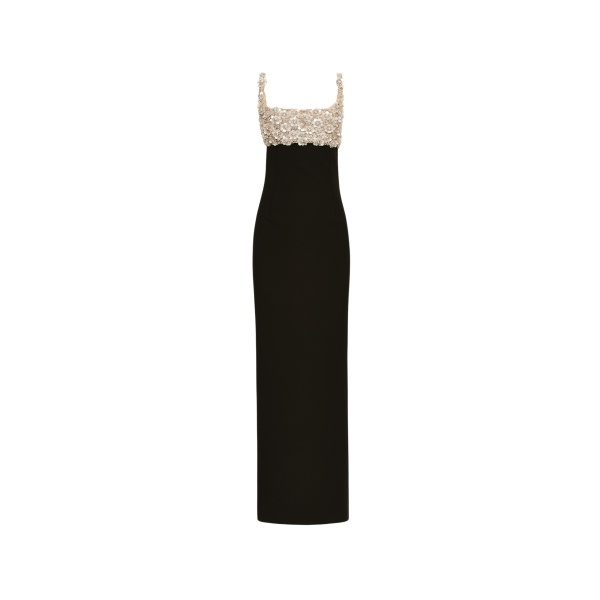 Oscar de la Renta Mother of Pearl Embroidered Sleeveless Gown - Oscar de la Renta Dresses - American Couture - Shop at Luxury Shoes 