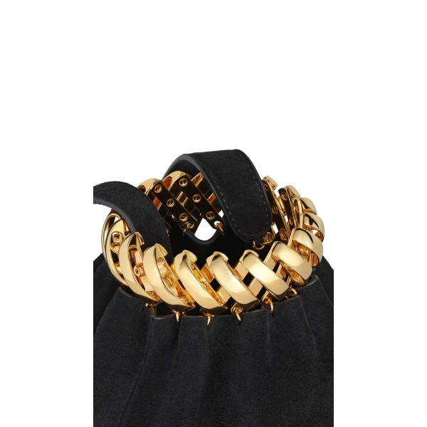 Alaïa Motion Bracelet Bag In Suede - Alaia Bags - Laser Cut Luxury - Shop at Luxury Shoes 