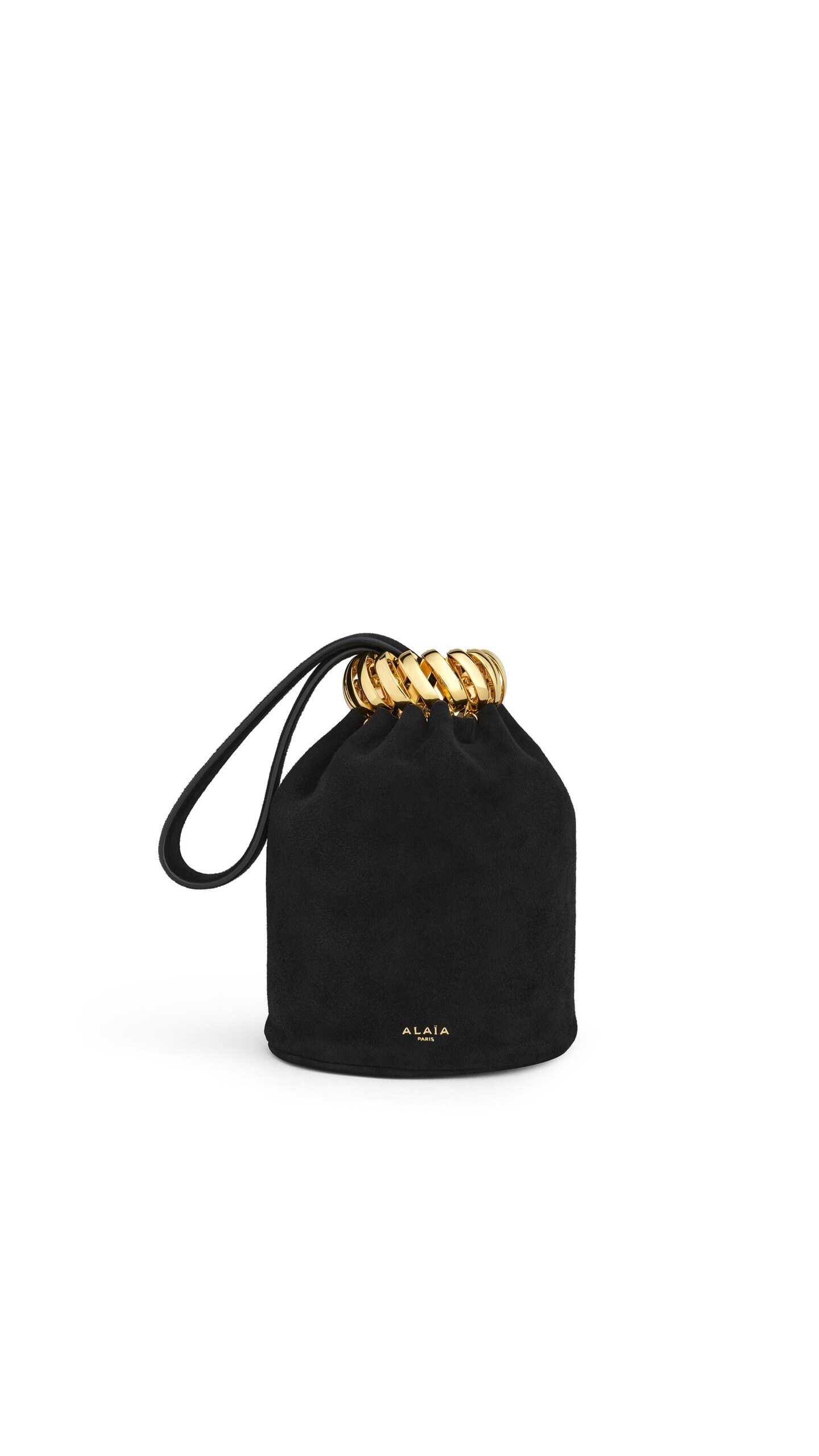 Alaïa Motion Bracelet Bag In Suede - Alaia Bags - Laser Cut Luxury - Shop at Luxury Shoes 