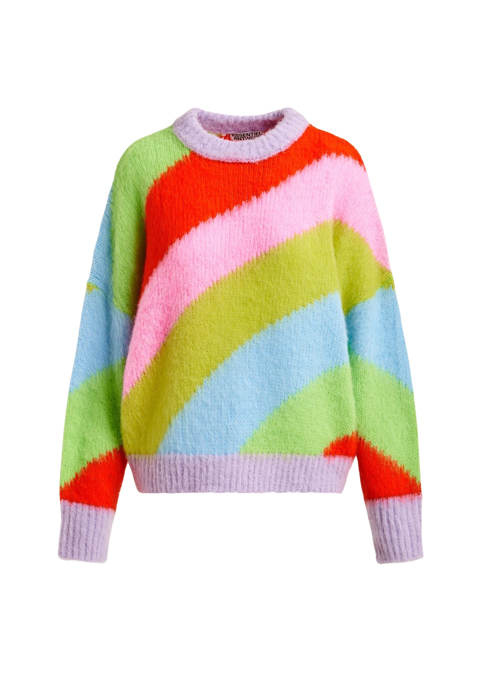 Essentiel Antwerp Multicolor intarsia knit striped sweater