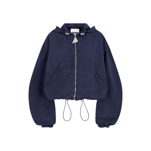 The Attico Navy Blue Bomber - The Attico Jackets - Designed by Gilda Ambrosio & Giorgia Tordini - Shop at Luxury Shoes 