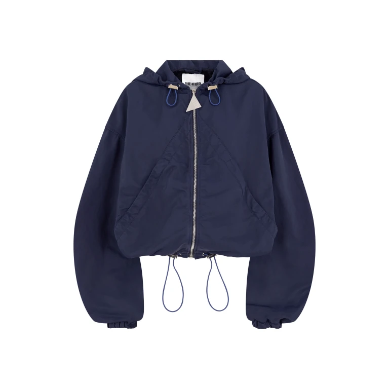The Attico Navy Blue Bomber - The Attico Jackets - Designed by Gilda Ambrosio & Giorgia Tordini - Shop at Luxury Shoes 