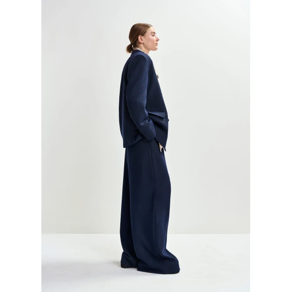Essentiel Antwerp Navy double-breasted blazer - Essentiel Antwerp Jackets - Colorful Belgian Design - Shop at Luxury Shoes 