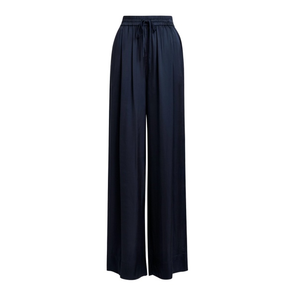 Essentiel Antwerp Navy wide-leg pants - Essentiel Antwerp Pants - Colorful Belgian Design - Shop at Luxury Shoes 