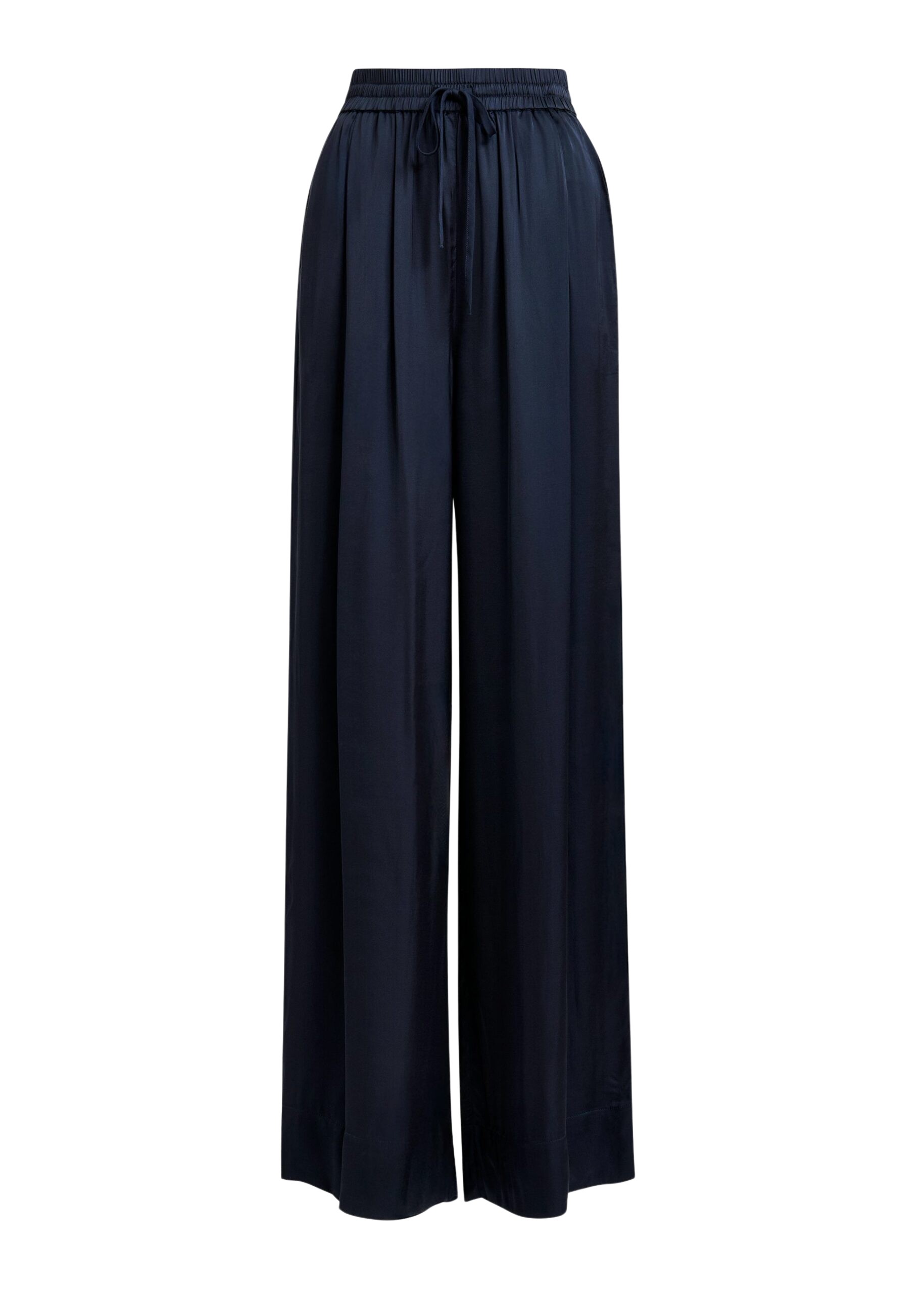 Essentiel Antwerp Navy wide-leg pants - Essentiel Antwerp Pants - Colorful Belgian Design - Shop at Luxury Shoes 
