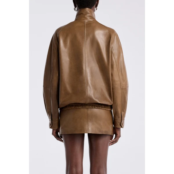 Nour Hammour Jackets Color | Ariste Fluid Leather Jacket luxury leather Jackets from Luxury Shoes 