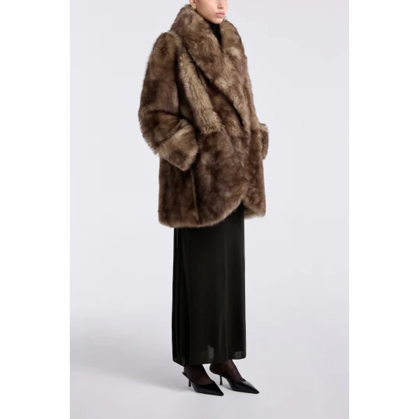 Nour Hammour Coats Color | Aurora Sumptuous Shearling Coat luxury leather Coats from Luxury Shoes 