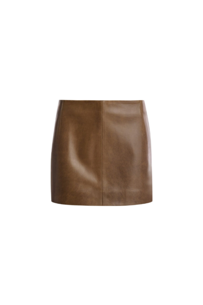 Nour Hammour Skirts Color | Avery Skirt Ultra Mini Leather Skirt luxury leather Skirts from Luxury Shoes 