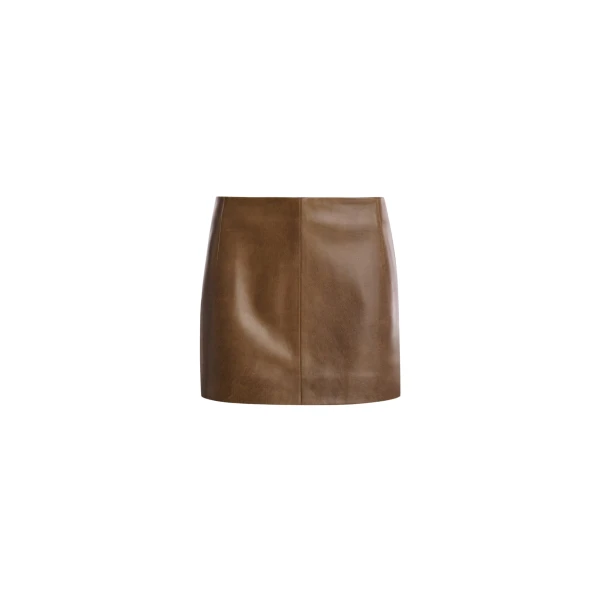 Nour Hammour Skirts Color | Avery Skirt Ultra Mini Leather Skirt luxury leather Skirts from Luxury Shoes 