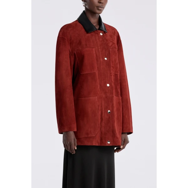 Nour Hammour Jackets Color | Barn Modern Suede Jacket luxury leather Jackets from Luxury Shoes 