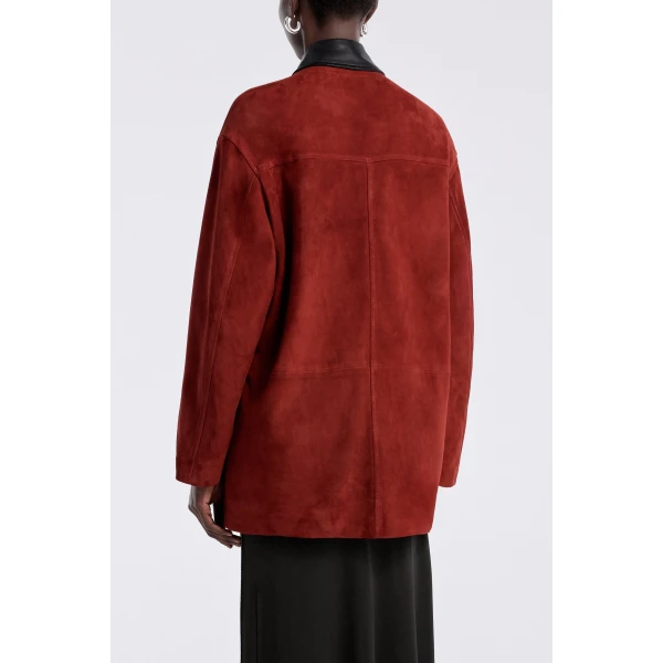 Nour Hammour Jackets Color | Barn Modern Suede Jacket luxury leather Jackets from Luxury Shoes 