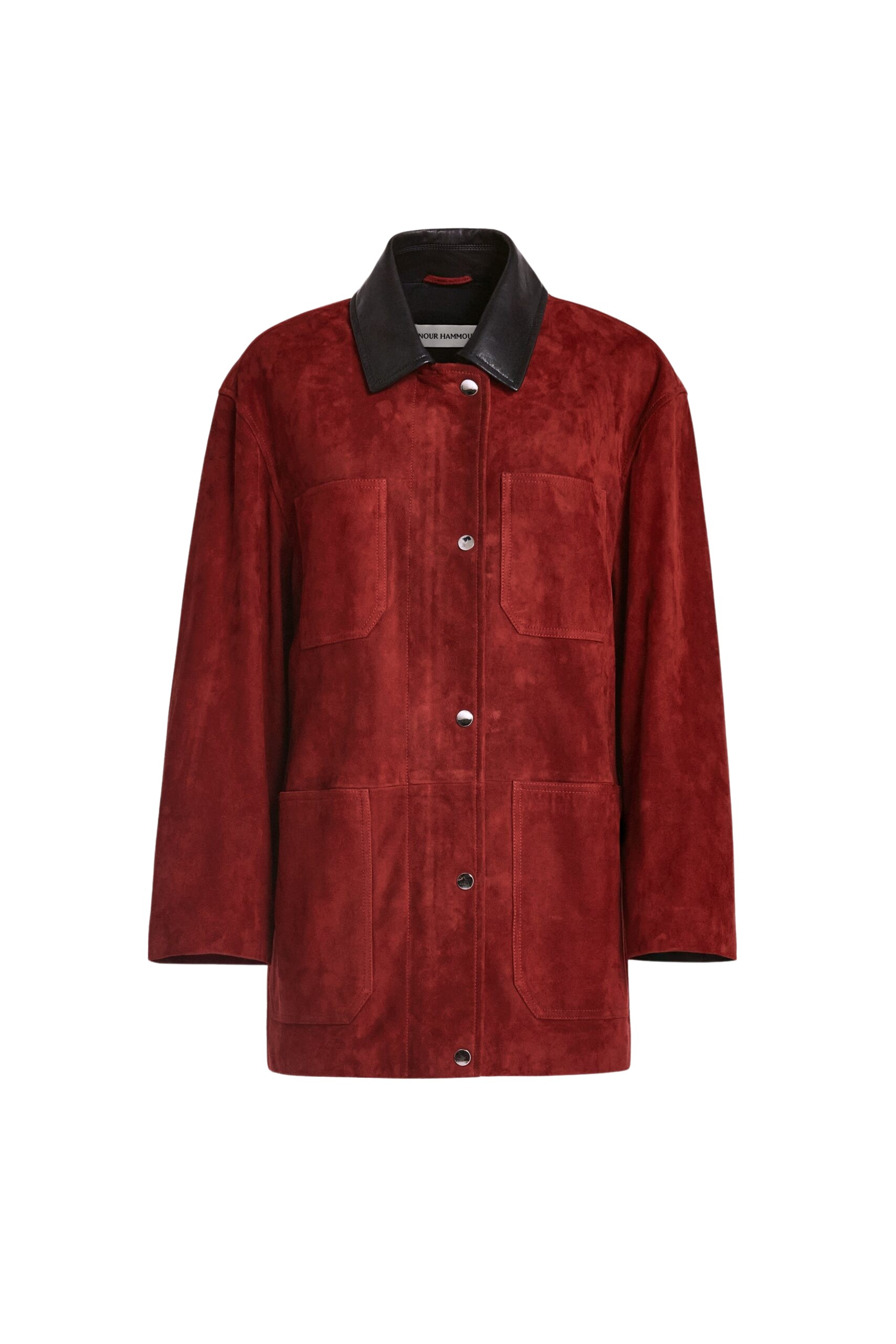 Nour Hammour Jackets Color | Barn Modern Suede Jacket luxury leather Jackets from Luxury Shoes 