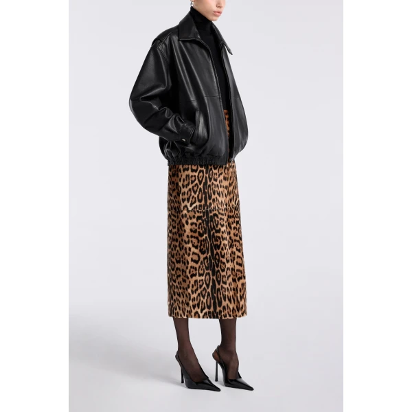 Nour Hammour Jackets Color | Doran Refined Bomber Jacket luxury leather Jackets from Luxury Shoes 