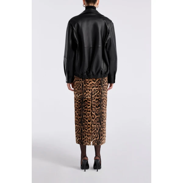 Nour Hammour Jackets Color | Doran Refined Bomber Jacket luxury leather Jackets from Luxury Shoes 