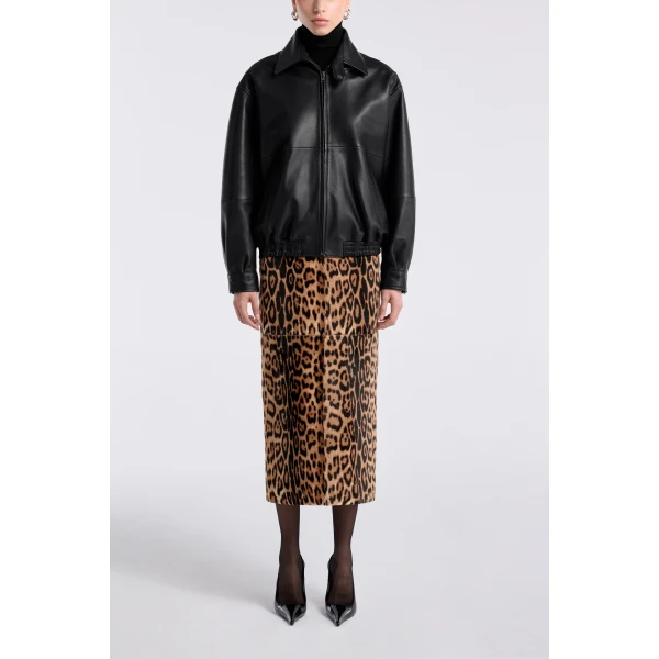 Nour Hammour Jackets Color | Doran Refined Bomber Jacket luxury leather Jackets from Luxury Shoes 