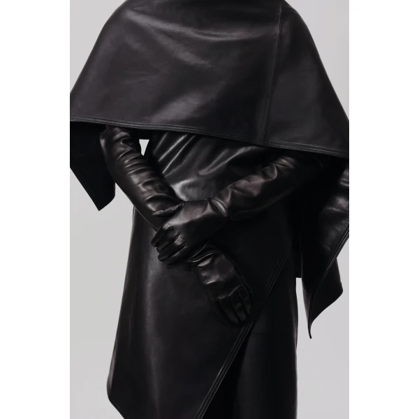 Nour Hammour Gloves Color | Extra Long Gloves Butter Soft Leather Gloves luxury leather Gloves from Luxury Shoes 