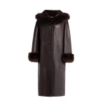 Nour Hammour Coats Color | Gancin Lavish Winter Coat luxury leather Coats from Luxury Shoes 