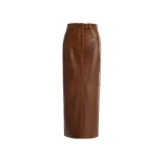Nour Hammour Skirts Color | Ghalia Skirt Long Leather Skirt luxury leather Skirts from Luxury Shoes 