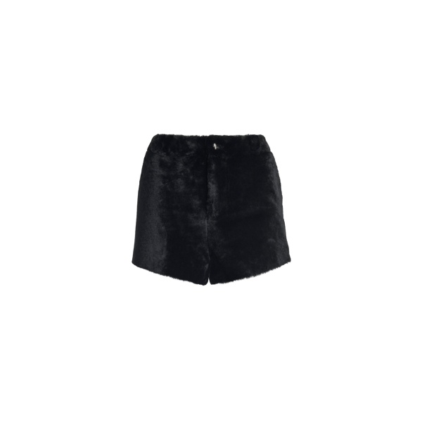 Nour Hammour Shorts Color | Leontine Shearling Cozy Shearling Shorts luxury leather Shorts from Luxury Shoes 