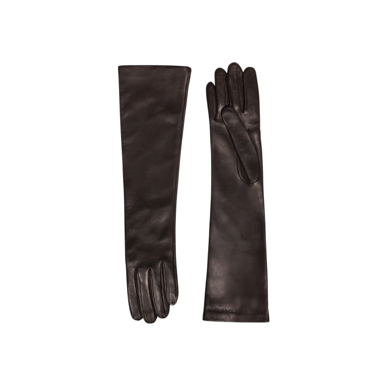 Nour Hammour Gloves Color | Long Gloves Butter Soft Leather Gloves luxury leather Gloves from Luxury Shoes 