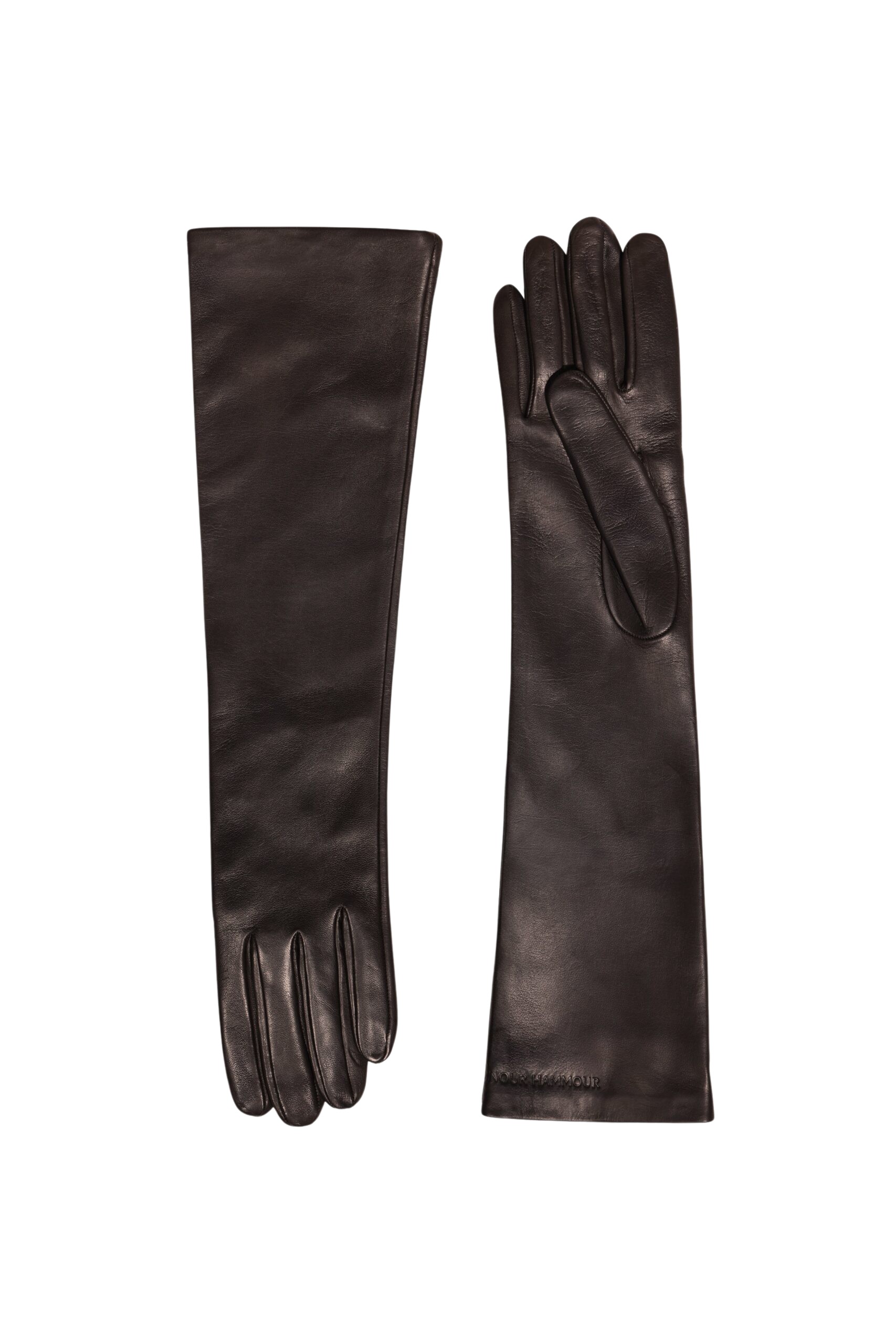 Nour Hammour Gloves Color | Long Gloves Butter Soft Leather Gloves luxury leather Gloves from Luxury Shoes 