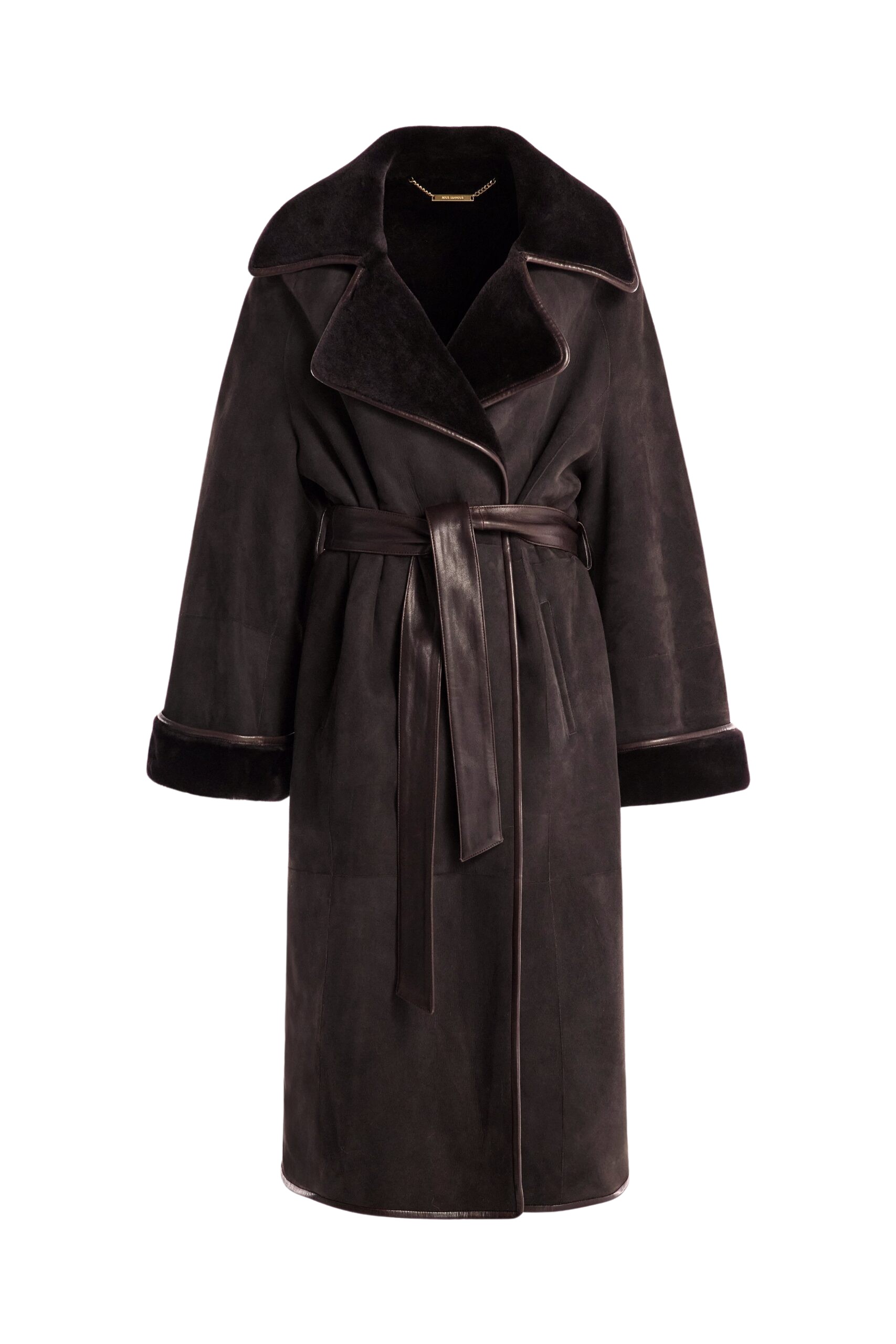 Nour Hammour Lourdes Drapey Shearling Coat