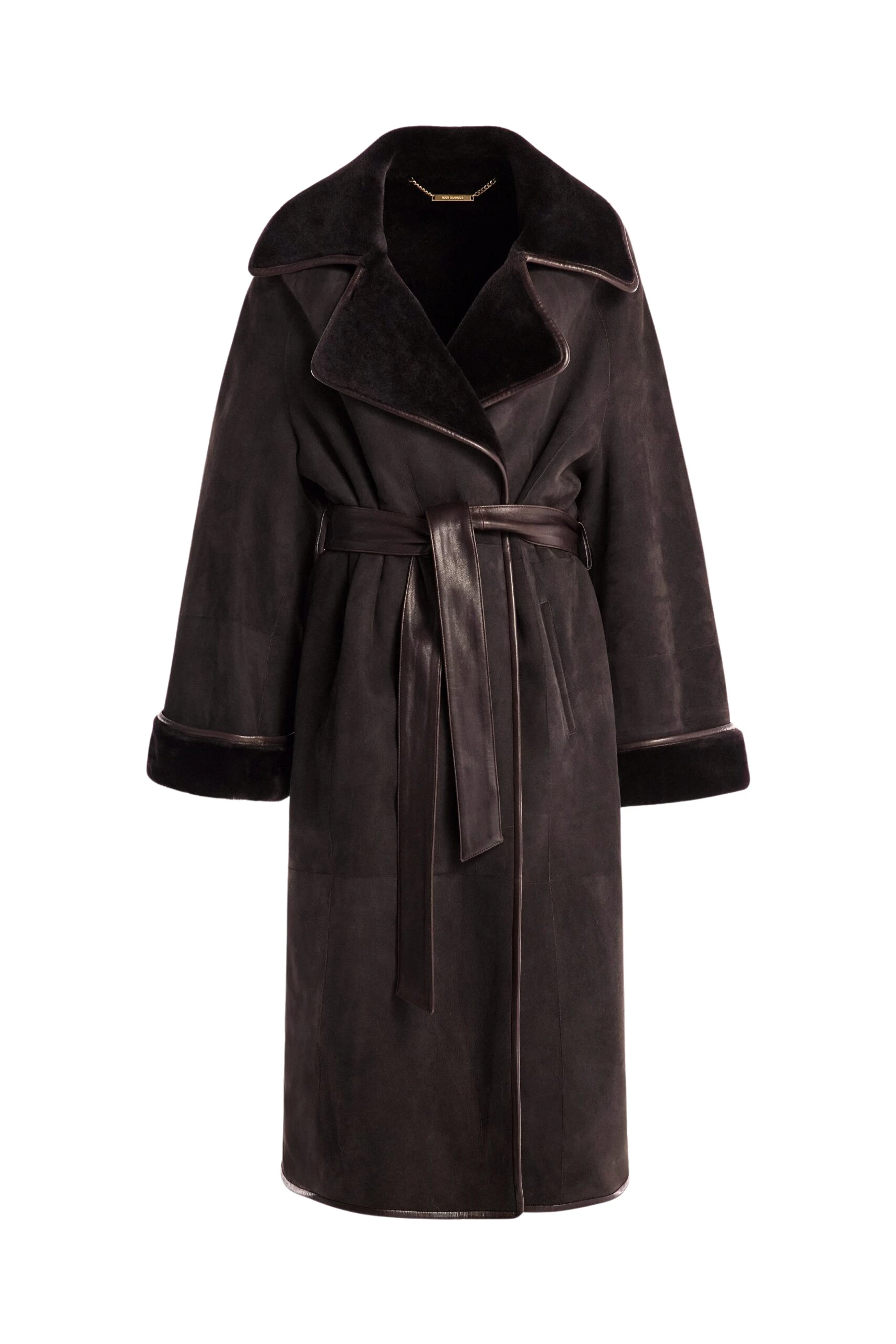Nour-Hammour-Lourdes-Drapey-Shearling-Coat-scaled32951_nobg Nour Hammour Coats Color | Lourdes Drapey Shearling Coat luxury leather Coats from Luxury Shoes